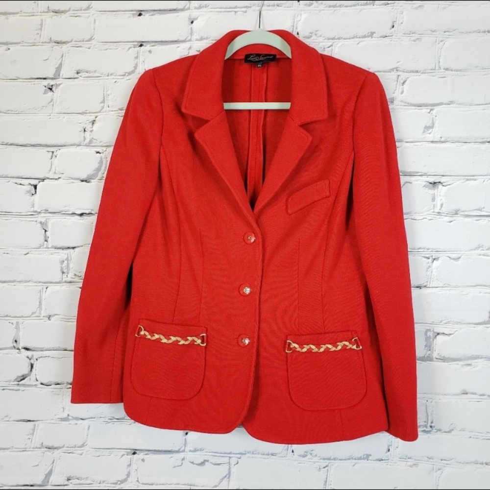 Luisa Spagnoli Vintage Red Wool Blazer